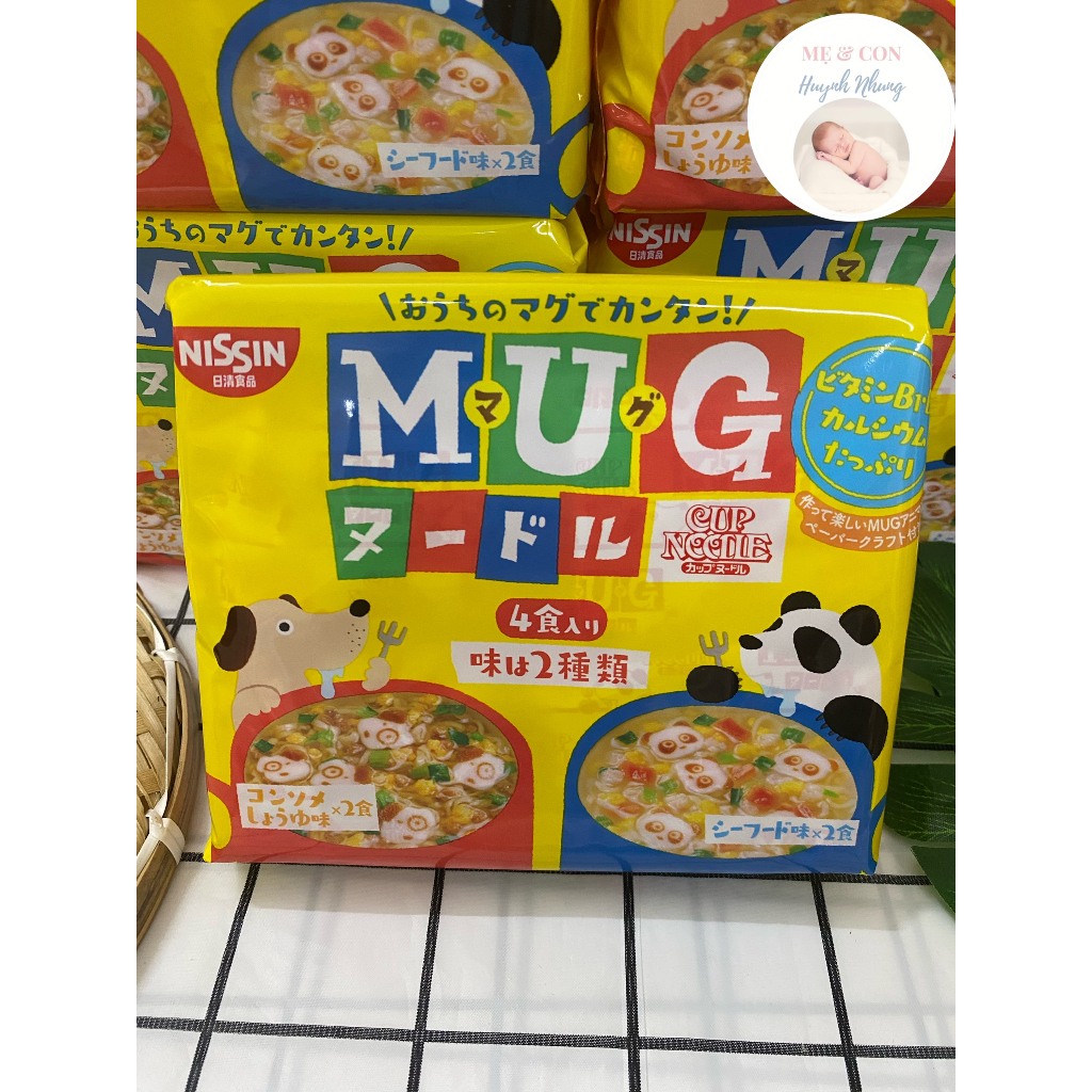 Mì Mug Nissin Nhật Bản  ăn dặm cho bé 1 tuổi trở lên