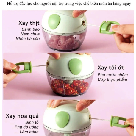 Máy Xay Tỏi Ớt, Xay Đồ Ăn Dặm Hình Heo Dễ Thương