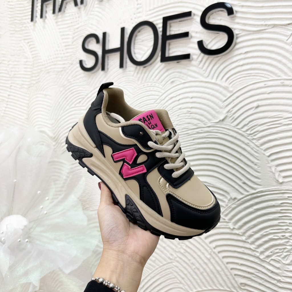 Giầy thể thao nữ độn đế phối màu hàng cao cấp fullbox