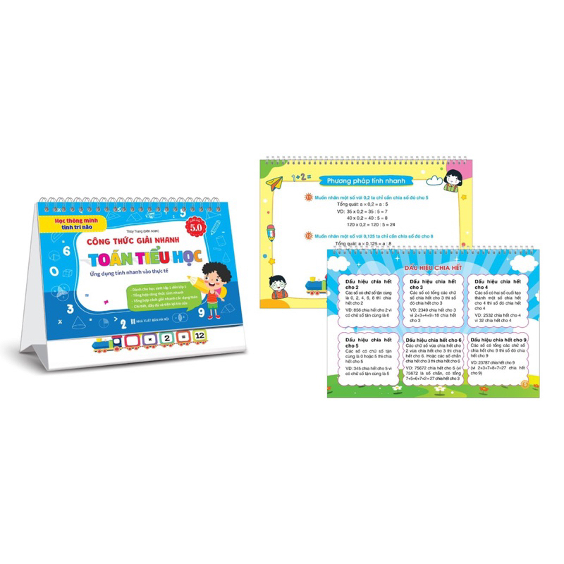 Bộ lịch CÔNG THỨC GIẢI NHANH TOÁN TIỂU HỌC   & TỔNG HỢP KIẾN THỨC TIẾNG ANH TIỂU HỌC (Phiên bả