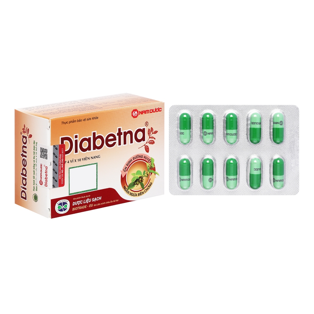 Viên uống Diabetna Nam Dược giúp ổn định đường huyết cho người tiểu đường (40 viên)
