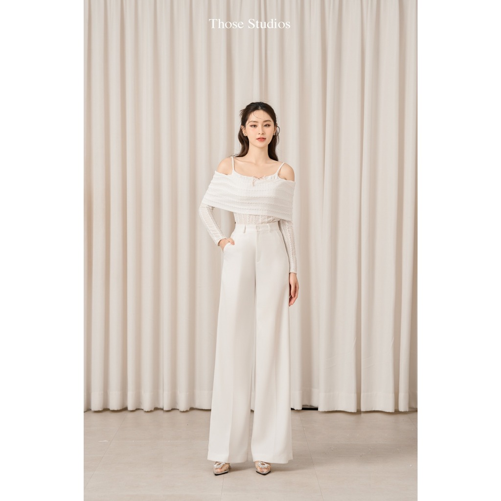 Áo trễ vai nữ, áo tiểu thư tay dài Those Studios bánh bèo nữ tính Erica Top