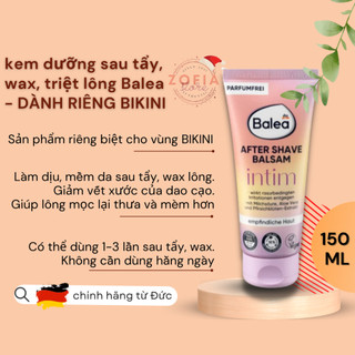   Che tên  Kem dưỡng dành riêng cho bikini sau wax tẩy triệt lông Balea nội địa Đức 100ml 