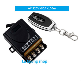 Công tắc điều khiển từ xa Rf 100m/3000w/30A/220V RF 433Mhz,điều khiển từ xa công suất lớn cho máy rửa xe ,máy bơm nước..