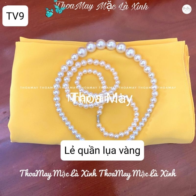 Áo dài truyền thống von hoa nhí 4 tà kèm quần lụa tv9