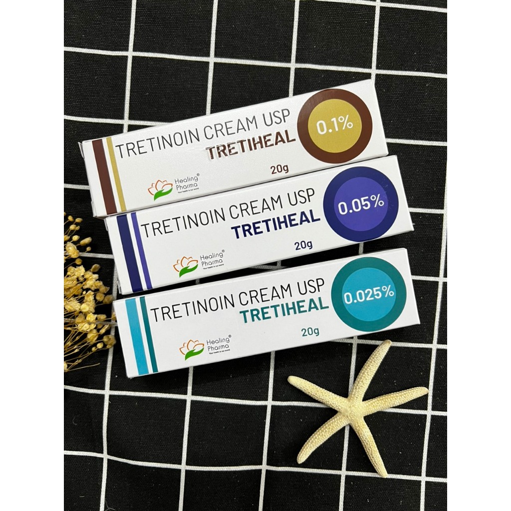 Tretinoin Tretiheal Usp - Kem hỗ trợ giảm mụn, chống lão hoá