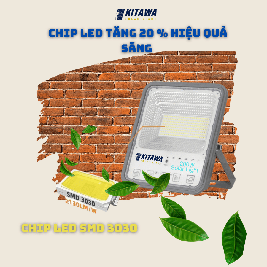 DP11200 Đèn Pha Năng Lượng Mặt Trời Kitawa 200W