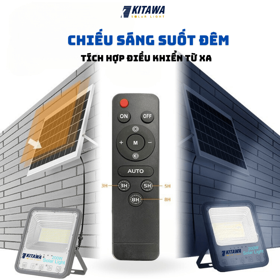 DP11200 Đèn Pha Năng Lượng Mặt Trời Kitawa 200W