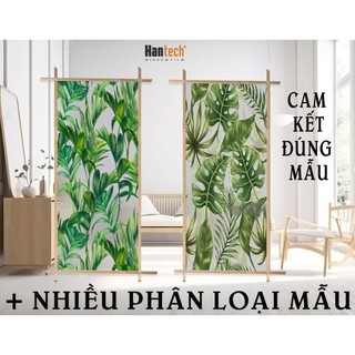 Giấy dán kính mờ hoa lá 3D - Decal dán kính trang trí nhà cửa khổ ngang 60cm