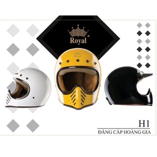 Nón bảo hiểm classic H1 đen bóng