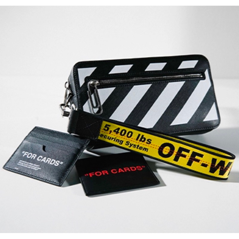 Túi Xách off White đeo chéo cá tính nam nữ phom hộp sọc trắng đen 3 dây Loại 1