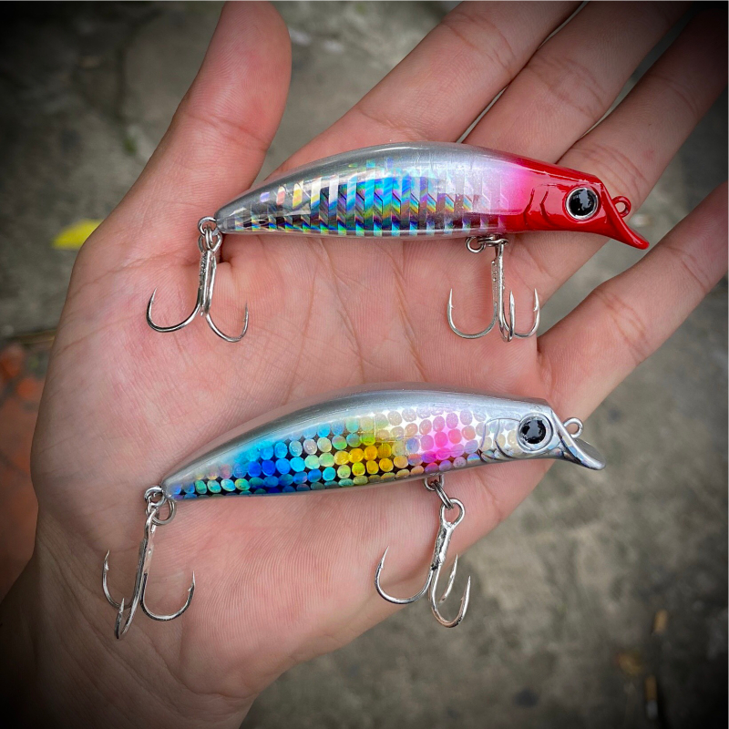 Hộp 5 con mồi giả câu lure cá chẽm cá lóc HR SK75 SHAD cực nhạy