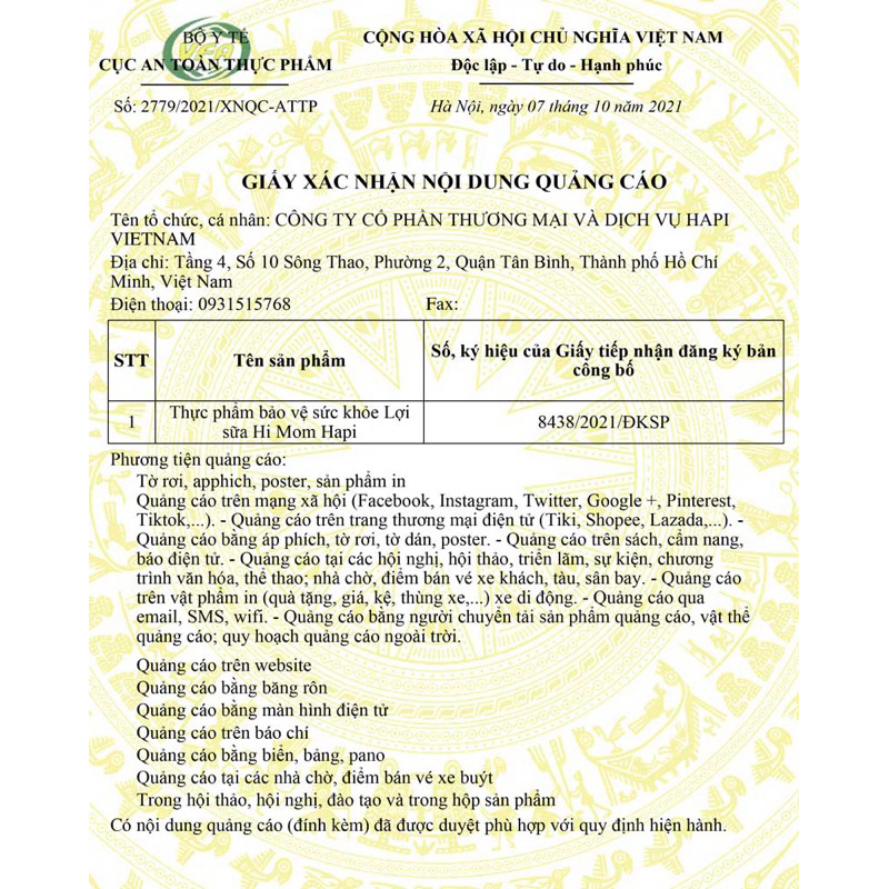 LỢI SỮA HIMOM chính hãng