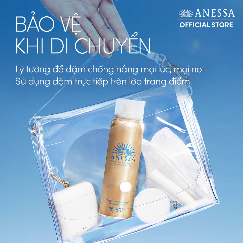 [Mai Vân Trang x Anessa] Xịt chống nắng bảo vệ hoàn hảo Anessa Perfect UV Sunscreen Skincare Spray 60g