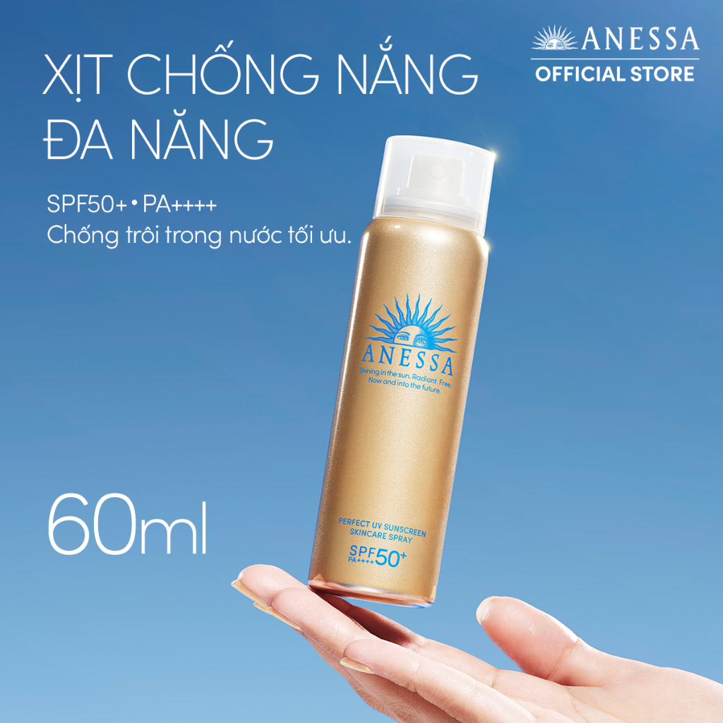 [Mai Vân Trang x Anessa] Xịt chống nắng bảo vệ hoàn hảo Anessa Perfect UV Sunscreen Skincare Spray 60g