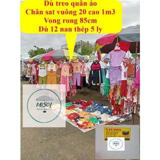 VIDEO HÌNH ẢNH THẬT_ Ô DÙ 12 NAN TREO QUẦN ÁO NẶNG 12KG( dù làm bằng thép 100%)