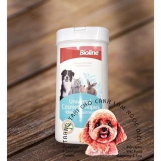 Khăn Lau Sạch Mắt - Bioline Cho Chó Mèo - Hộp 30 Miếng