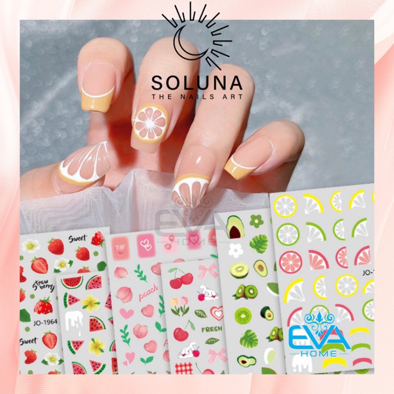 Sticker hoa quả nail dán móng/ sticker dán móng hình hoa quả
