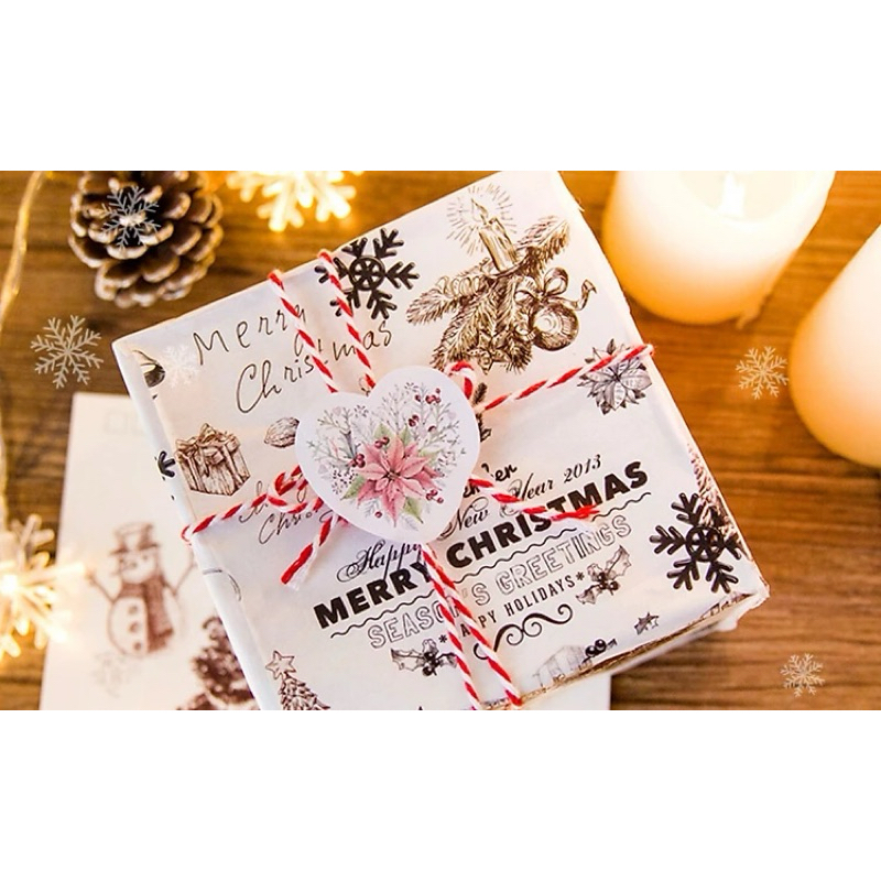 Hộp 45 Miếng Dán Sticker Trang Trí The Flowers Of Christmas