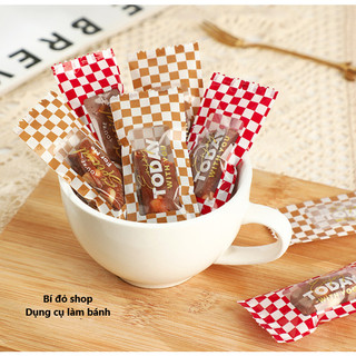 Size 4*9.5 cm  Túi đựng bánh kẹo mứt Nougat hàn miệng xấp 200 cái