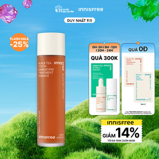 Nước dưỡng ngăn ngừa lão hóa từ trà đen innisfree Black tea Treatment Essence 145 mL (New 2023)