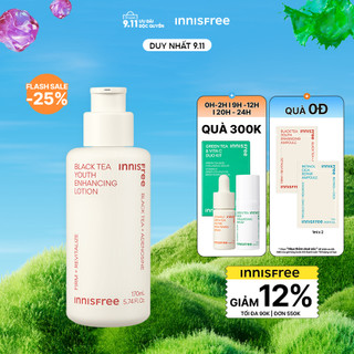  Sữa dưỡng ngăn ngừa lão hóa từ trà đen innisfree Black Tea Youth Enhancing Lotion 170ml
