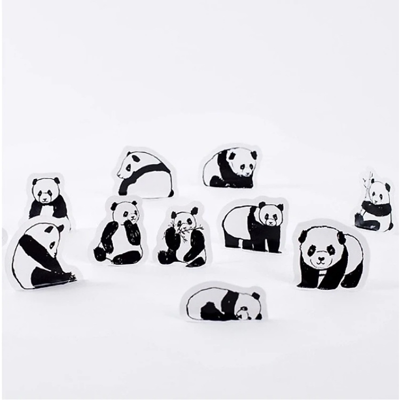 Hộp 45 Miếng Dán Sticker Trang Trí Gấu Trúc