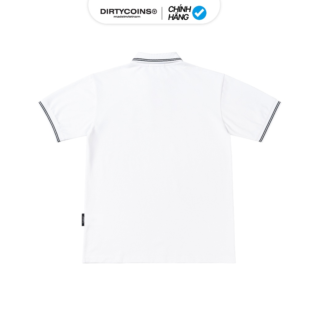 Áo Thun DirtyCoins Heart Patch Regular Polo - White