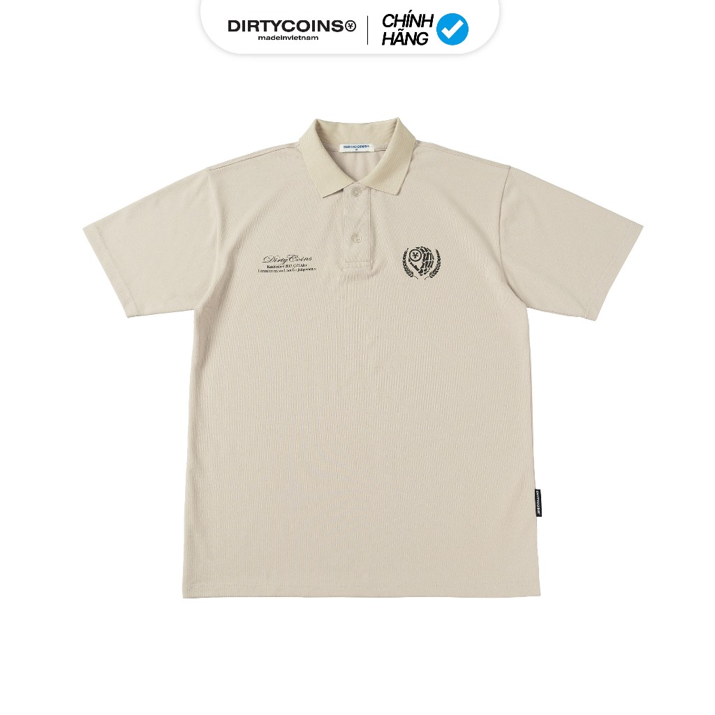 Áo Thun DirtyCoins Academy Regular Polo - Cream