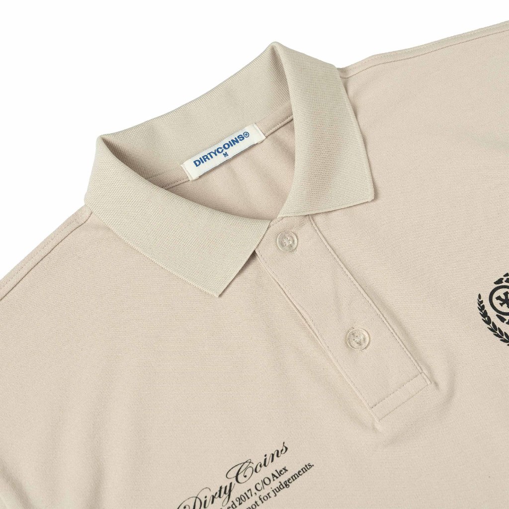 Áo Thun DirtyCoins Academy Regular Polo - Cream
