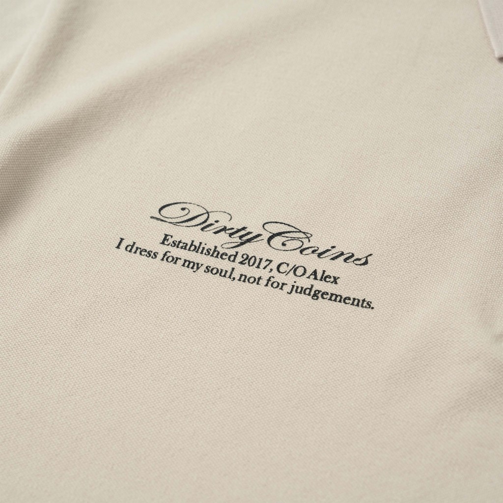 Áo Thun DirtyCoins Academy Regular Polo - Cream