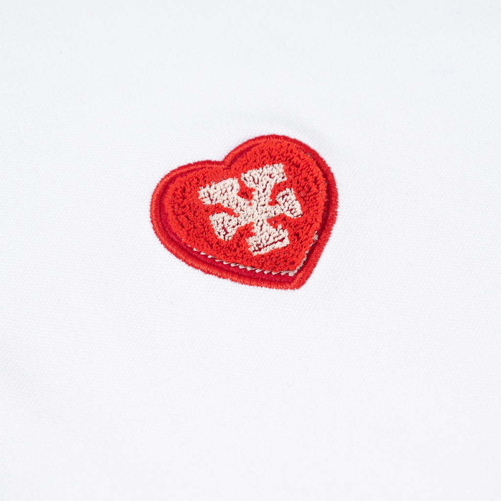 Áo Thun DirtyCoins Heart Patch Regular Polo - White