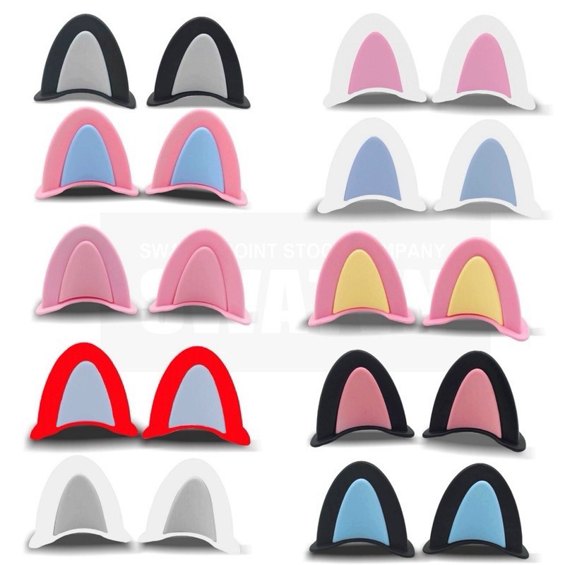 Tai Mèo Gắn Trang Trí Mũ Bảo Hiểm Cute Nhiều Màu