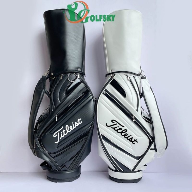 (Tặng phụ kiện) Túi gậy golf Titleist, túi golf Titleist, Túi đựng gậy golf PU chống nước, dễ vệ sinh, siêu nhẹ cực bền