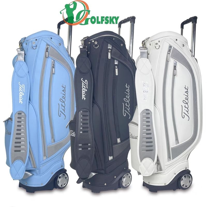 Túi gậy golf Titleist có bánh xe, tay kéo tiện lợi, Túi golf bánh xe siêu nhẹ cực bền, túi đựng gậy golf Titleist