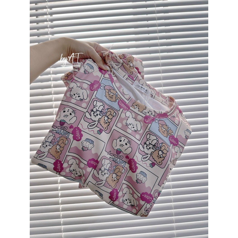 🌸Bộ Nỉ Bông In Tràn Hình Thú Cho Nữ🌸