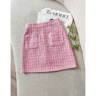 Chân váy dạ Tweed 2 túi