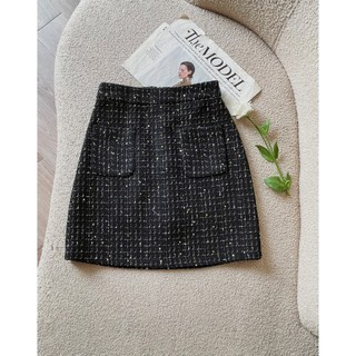 Chân váy dạ Tweed 2 túi