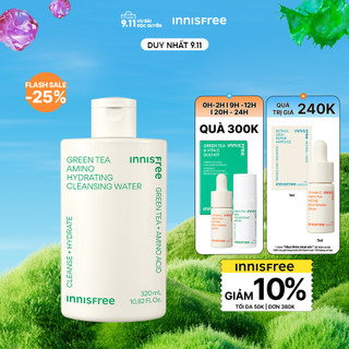  Nước tẩy trang dưỡng ẩm Innisfree Green Tea Amino Cleansing Water 320ml