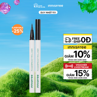 Bút kẻ viền mắt nước lâu trôi innisfree Powerproof Pen Liner 0.6g