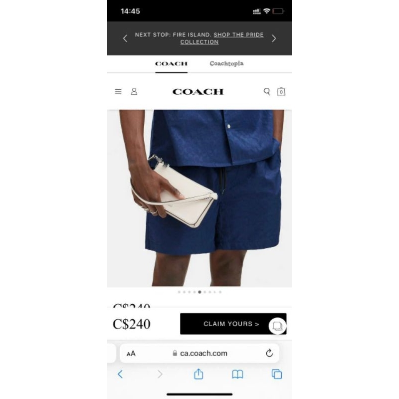 Pouch Bag With Signature Canvas Detail✨kẹp nách sang chảnh