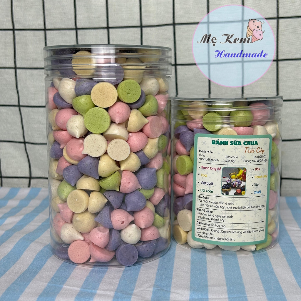 Bánh ăn dặm handmade sữa chua trái cây dinh dưỡng giòn rụm, tan nhanh cho bé từ 6 tháng Mẹ Kem Handmade