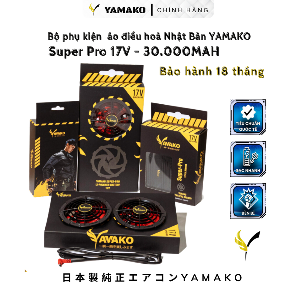 Áo Điều Hòa Nhật Bản YAMAKO, áo quạt điều hoà 9 cánh VUA BẢO HỘ