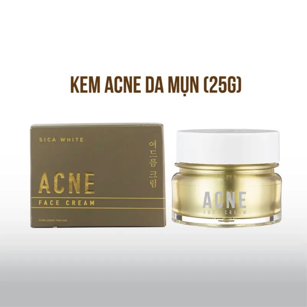 Kem mụn Acne Sica White 25G, giải quyết tận gốc mụn, sạch thâm, ngăn ngừa sẹo - Sica White