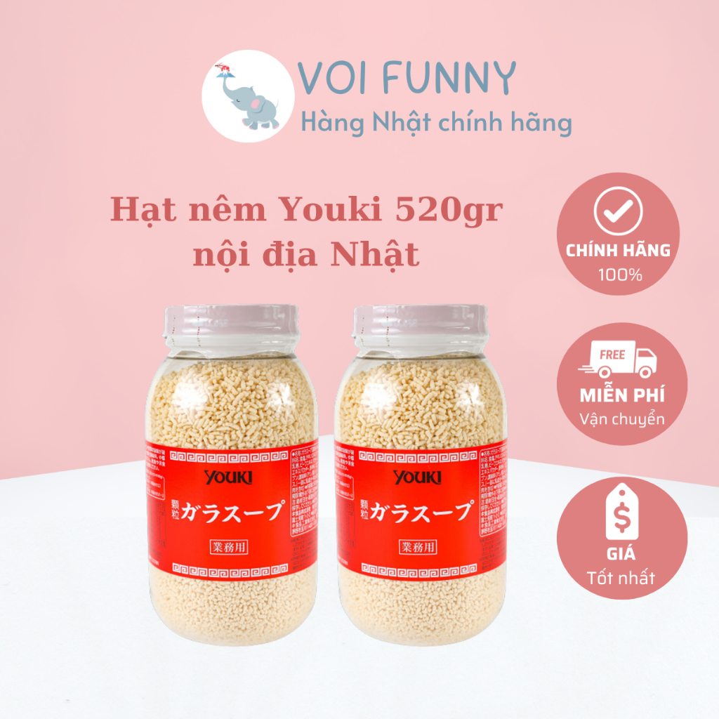 - Hạt nêm Youki 520gr nội địa Nhật date T9/2024