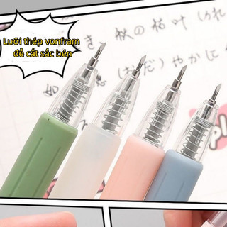 Dao rọc giấy bút dao tỉa sticker washi bút dao trổ dùng rọc giấy, cắt tỉa, unboxing -DREAM