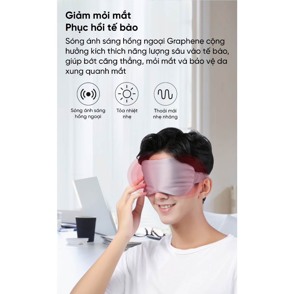 Máy massage mắt thông minh Lydsto HD-TXWYZ02, Bịt mắt massage nhiệt