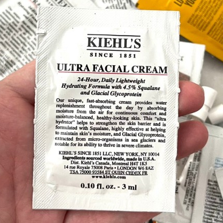 Kem Dưỡng Ẩm Kiehl's Ultra Facial Cream Sample 3ml
