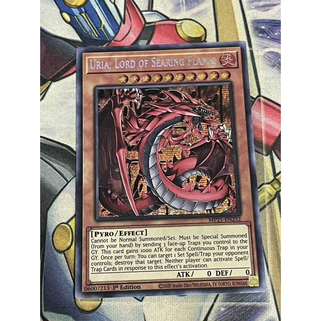 Lá bài thẻ bài Yugioh Combo Vị Thần Uria Hamon Raviel - prismatic secret Rare - Tặng bọc bài nhựa bảo quản