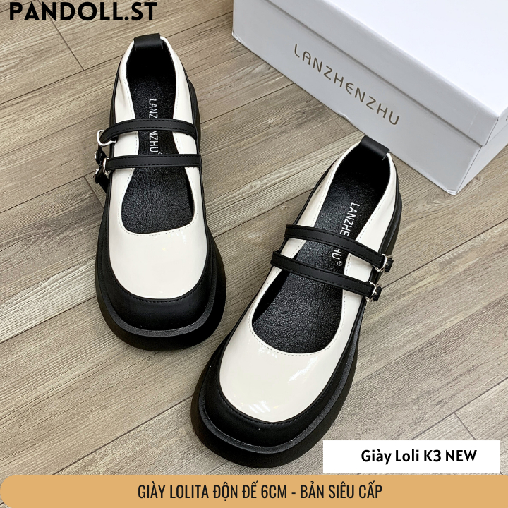 PANDOLL] Giày lolita nữ đế cao 6cm K3 thời trang Hàn Quốc - Giày lolita đế cao thời trang